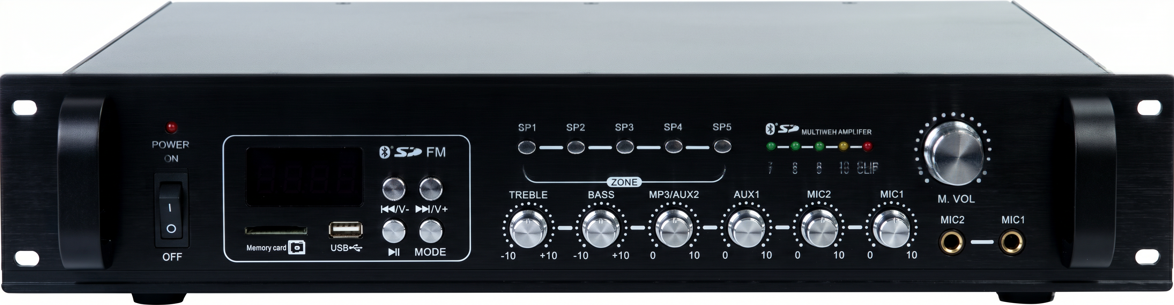 Amplificador 5 Partições PA-120USB5F
