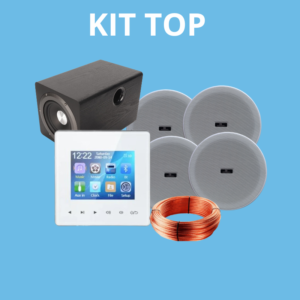 Kit Som ambiente 4 colunas, grave + instalação